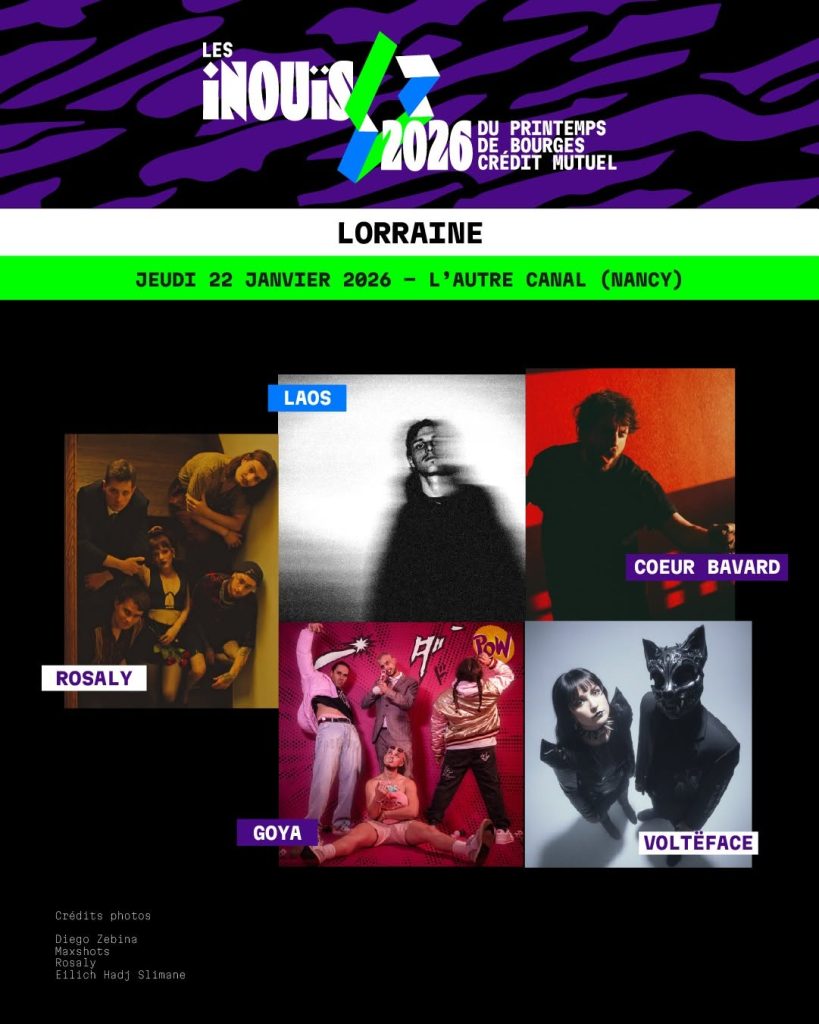 Affiche Inouis Printemps de Bourges 2026 Nancy